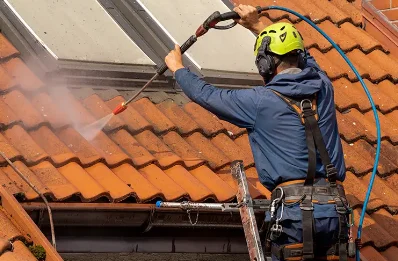 Démoussage et hydrofuge de toiture à Lettret